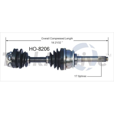Surtrack Axle Cv Axle Shaft, Ho-8206 HO-8206